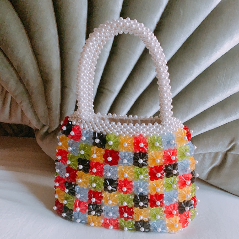 Authentic Shrimps colorful beads bag